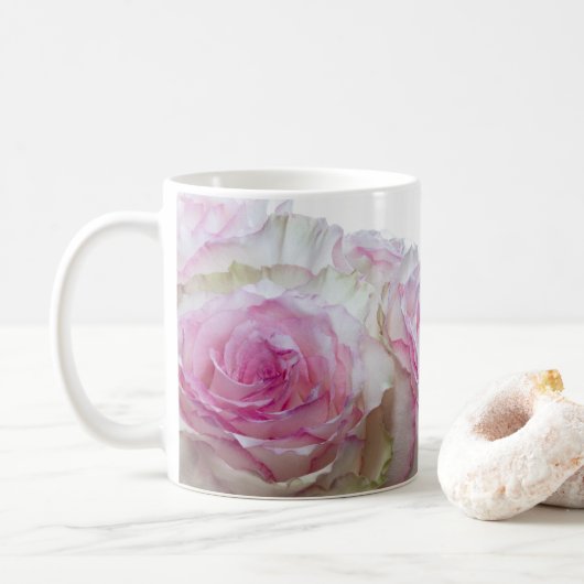 3998-Delicate Pink Rose Coffee Mok (Met donut)