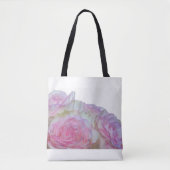 3998 - Witte en roze rozen Tote Bag (Voorkant)