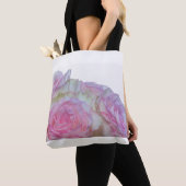3998 - Witte en roze rozen Tote Bag (Dichtbij)