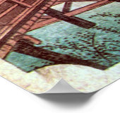 39. 岡 宿, 広 Okazaki-juku, Hiroshige, Ukiyo-e Poster (Hoek)