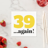 39 alweer een sunshine yellow verjaardagsfeest servet (Insitu)