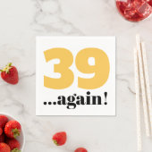 39 alweer gele verjaardag viering servet (Insitu)