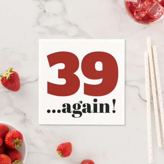 39 alweer kerry red verjaardagsfeest servet (Insitu)