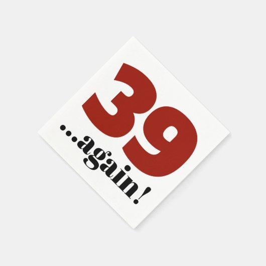 39 alweer kerry red verjaardagsfeest servet (Hoek)