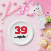 39 alweer verjaardagsfeest papieren bordje (Feest)