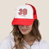"39 and Holding" Birthday Party Trucker Hat Trucker Pet (In situ)