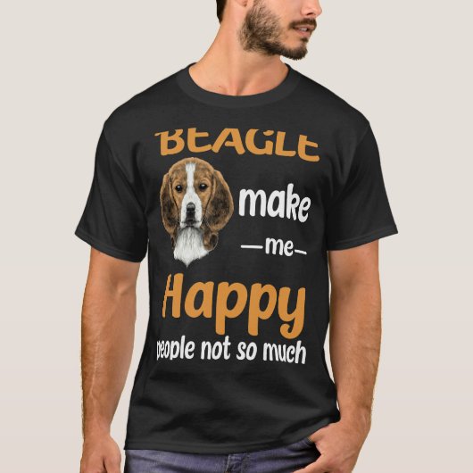 39 Beagle Maak me blij T-shirt (Voorkant)
