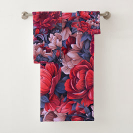 #39 Bloemen patroon Bad Handdoek