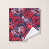 #39 Bloemen patroon Bad Handdoek (Wasdoekje)