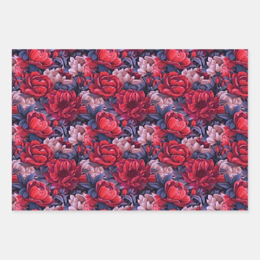 #39 Bloemen patroon Inpakpapier Vel (Voorkant 3)