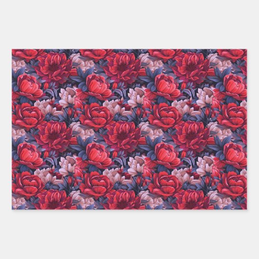 #39 Bloemen patroon Inpakpapier Vel (Voorkant 2)