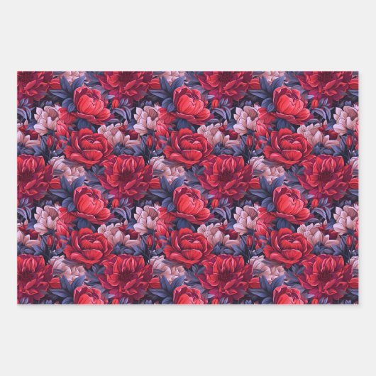 #39 Bloemen patroon Inpakpapier Vel (Voorkant)