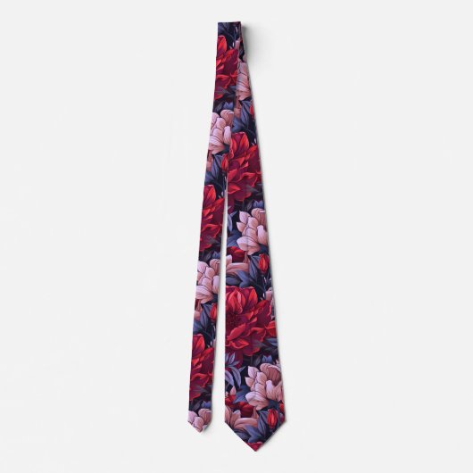 #39 Bloemen patroon Stropdas (Achterkant)