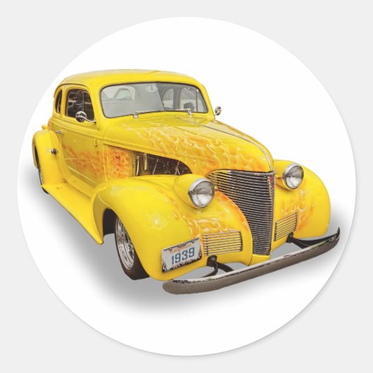 39 CHEVY RONDE STICKER (Voorkant)