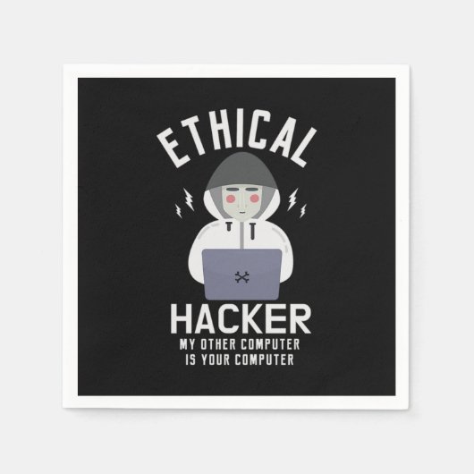 39.Ethische hacker Deze computer is uw kompas Servet (Voorkant)