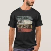 39 jaar 39e verjaardag Geweldige sinds november T-shirt (Voorkant)