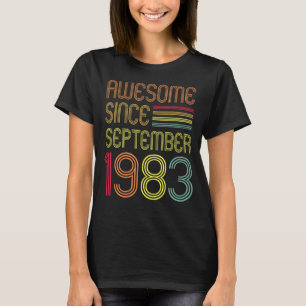 39 jaar 39e verjaardag Geweldige sinds september T-shirt