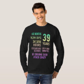 39 jaar gehuwd Funny 39th Wedding Jubileum T-shirt (Voorkant volledig)