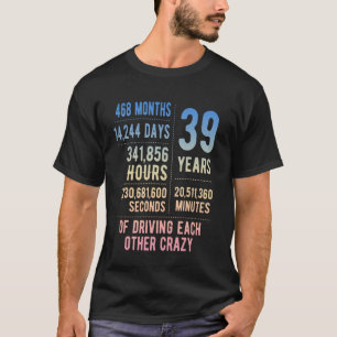 39 Jaar Getrouwd Grappige 39e Huwelijksverjaardag T-shirt