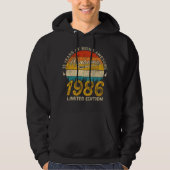 39 jaar oud 1986 Retro Geweldige 39ste verjaardag  Hoodie (Voorkant)