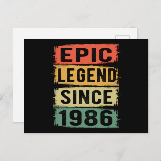 39 jaar oud Bday 1986 Epic Legend 39e verjaardag Briefkaart (Voorkant / Achterkant)