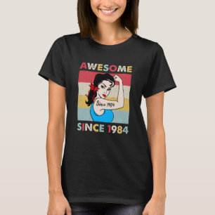 39 jaar oud Geweldige sinds 1984 39e verjaardag T-shirt