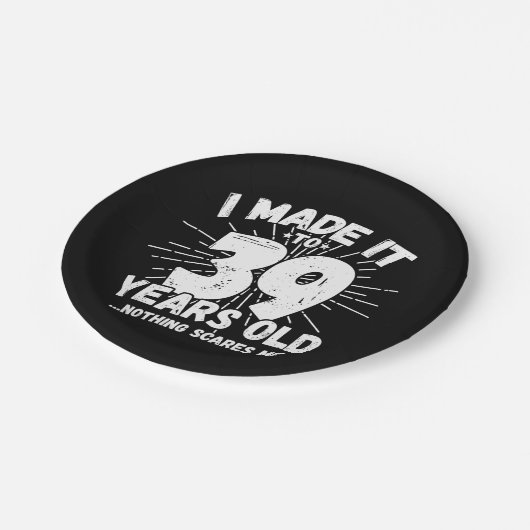 39 Jaar Oud Sarcastisch Meme Grappig 39e Verjaarda Papieren Bordje (Gekanteld)