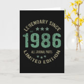 39 jaar oude Bday 1986 Legend 39ste verjaardag cad Kaart (Gele Bloem)