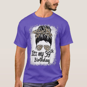 39 jaar oude Bun Leopard Het is mijn 39e verjaarda T-shirt