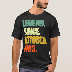 39 jaar oude leggende sinds oktober 1983 39e geboo t-shirt