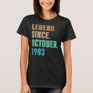 39 jaar oude leggende sinds oktober 1983 39e geboo t-shirt