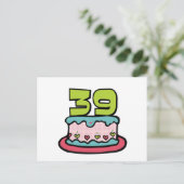 39 jaar oude vogelbeker briefkaart (Staand voorkant)