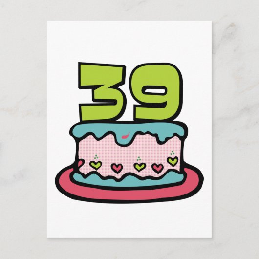 39 jaar oude vogelbeker briefkaart (Voorkant)