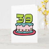 39 jaar oude vogelbeker kaart (Gele Bloem)