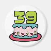 39 jaar oude vogelbeker magneet (Voorkant)