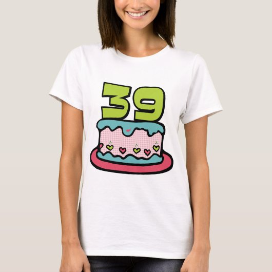 39 jaar oude vogelbeker t-shirt (Voorkant)