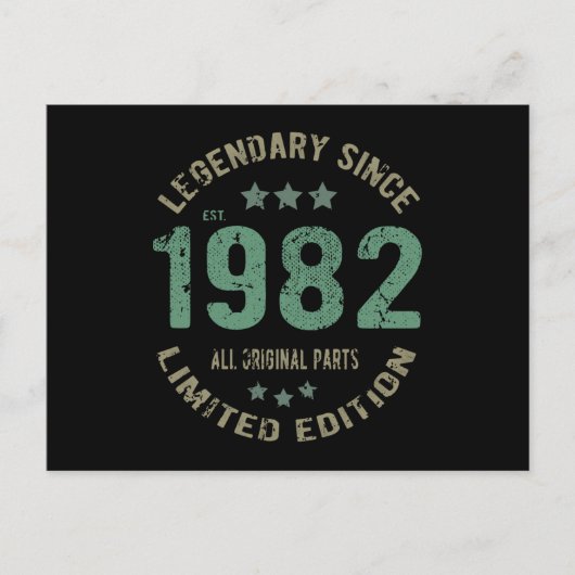 39 Jaar Verjaardag Legende 39e Verjaardag Briefkaart (Voorkant)