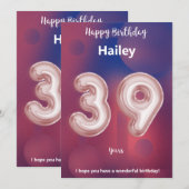 39-jarige Happy Birthday-kaart (Voorkant / Achterkant)