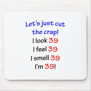 39 Laten we de rommel snijden Muismat