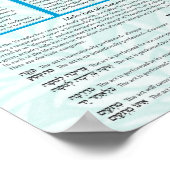 39 Melachot Avot of Shabbat Poster (Hoek)