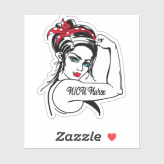 39.Nicu Nurse Nicu Nurse Rosie De Riveter omhoog Sticker