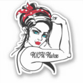 39.Nicu Nurse Nicu Nurse Rosie De Riveter omhoog Sticker (Voorkant)