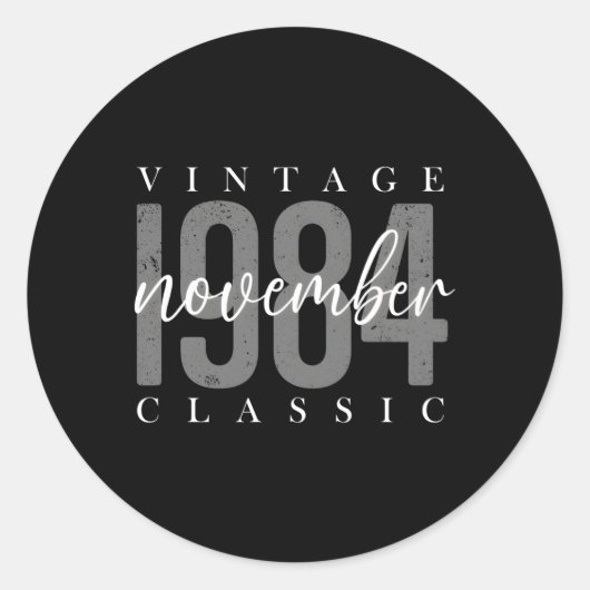 39 november 1984 39e Decoratie Ronde Sticker (Voorkant)