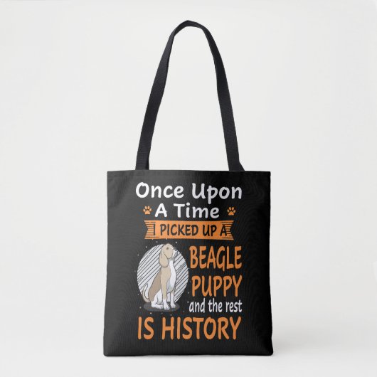 39 One Upon A Time Beagle Puppy Tote Bag (Voorkant)