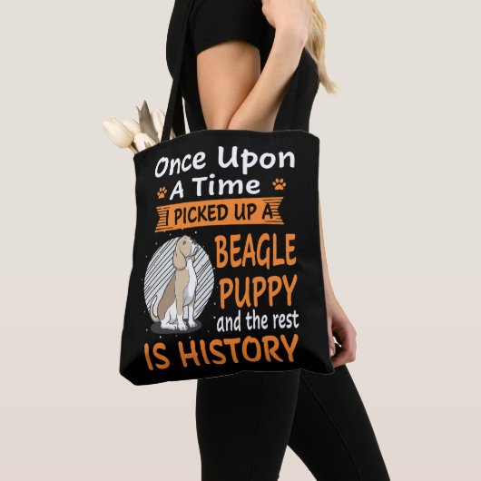 39 One Upon A Time Beagle Puppy Tote Bag (Dichtbij)