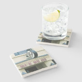 39 Rue de Jean Restaurant Charleston, SC. Onderzet Stenen Onderzetter (Zijkant)