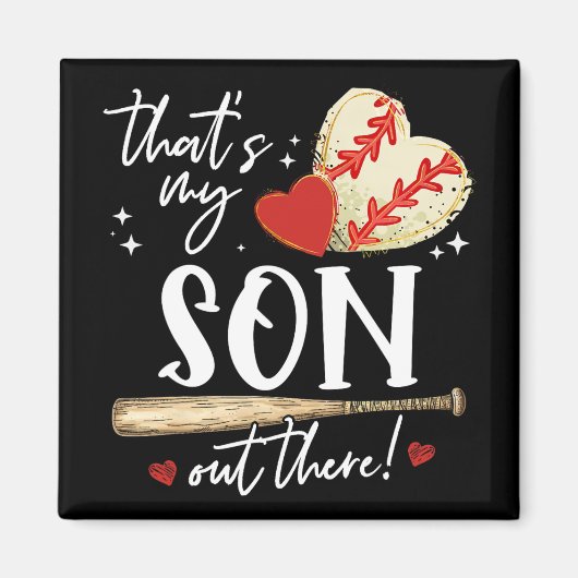#39; s mijn zoon daar honkbal mama moeders d magneet (Voorkant)