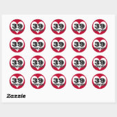 39 VOOR ALTIJD HART RONDE STICKER (Vel)