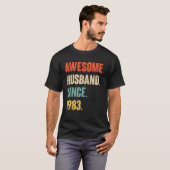 39 Wedding Aniversary Gift Him - Awesome Husband S T-shirt (Voorkant volledig)
