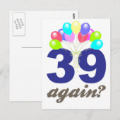39 weer? Birthday Gifts / Souvenirs Briefkaart (Voorkant / Achterkant)